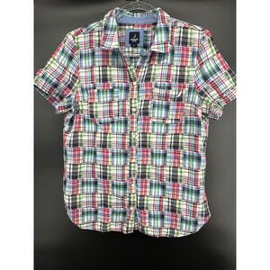 Nautica Jeans Madras Plaid Button-Up Shirt – Women's Medium